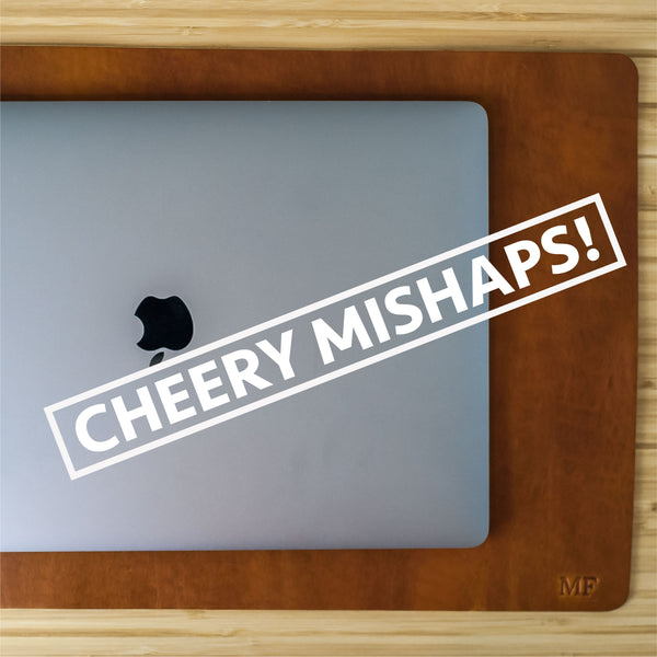 Cheery Mishaps - Leather Desk Mat
