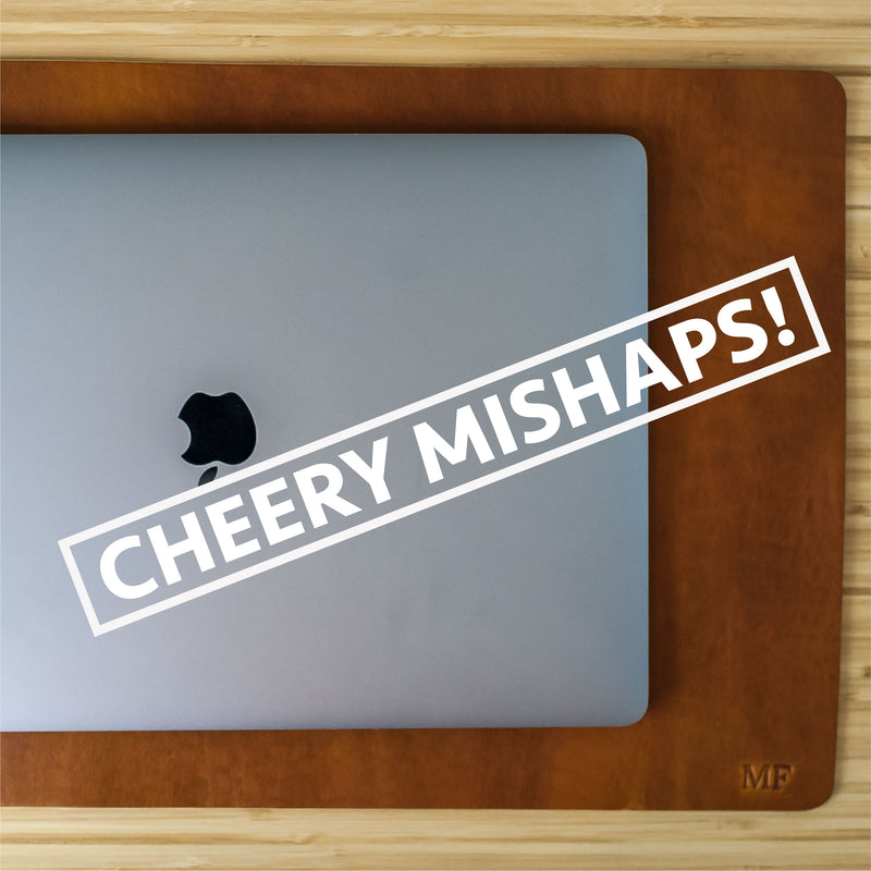 Cheery Mishaps - Leather Desk Mat