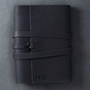 Personalized Refillable Wrap Leather Journal - Black - Ox & Pine