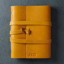 Personalized Leather Wrap Journal - Saddle Tan - Ox & Pine