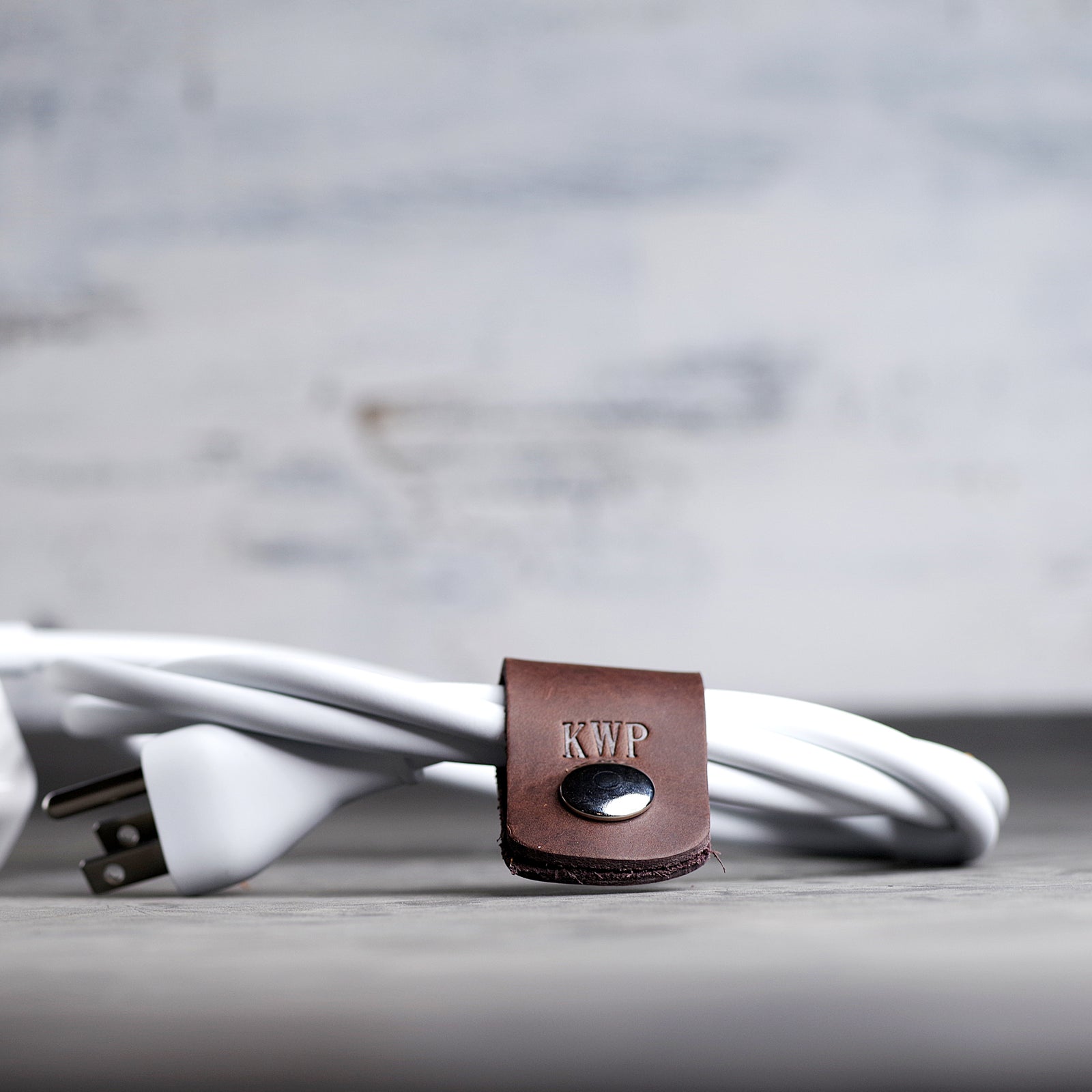 Leather Cord Wrap For Laptop Chargers
