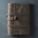 Personalized Refillable Wrap Leather Journal - Rustic Brown - Ox & Pine