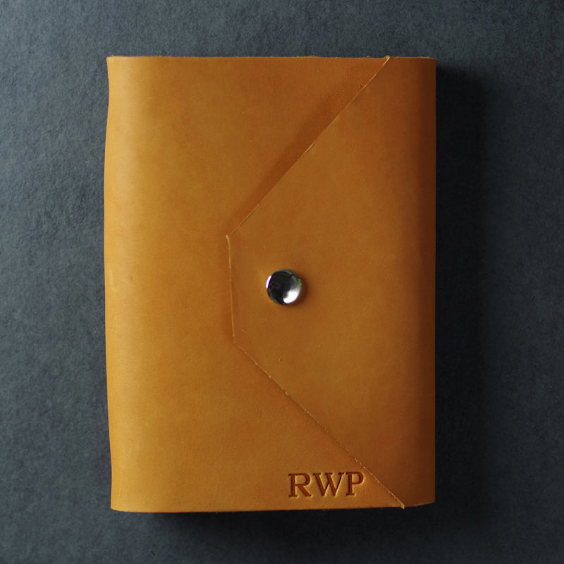 Refillable Leather Adventure Journal with Snap Closure
