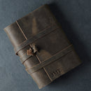 Personalized Refillable Wrap Leather Journal - Rustic Brown - Ox & Pine