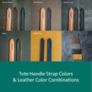 Personalized Leather Zipper Closure Tote Bag